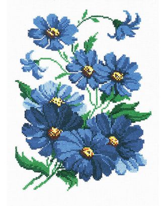 733 (Т30) Набор для вышивания РС-Студия 'Синие цветочки' 29*20 см арт. АРС-54960-1-АРС0000836420