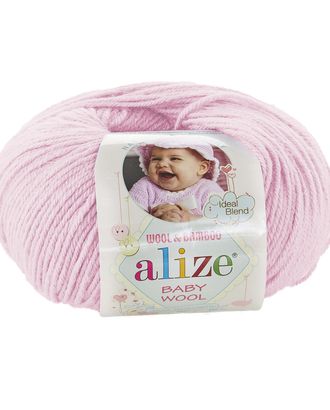 Пряжа ALIZE 'Baby wool' 50гр. 175м. (20%бамбук, 40%шерсть, 40%акрил)ТУ (185 пастельно-розовый) арт. АРС-51603-1-АРС0000872849