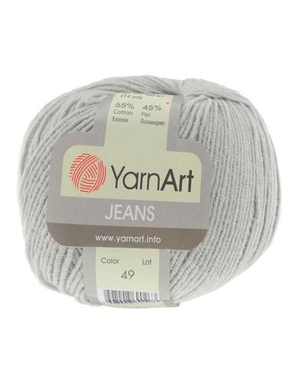 Пряжа YarnArt 'Jeans' 50гр 160м (55% хлопок, 45% полиакрил) (49 светло-серый) арт. АРС-50791-1-АРС0000914940