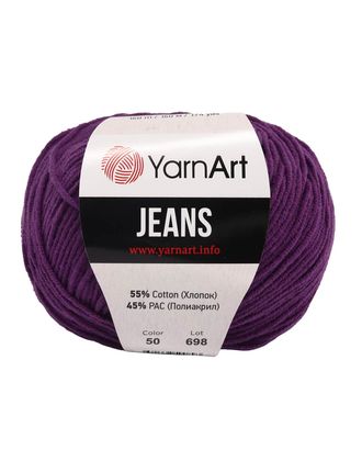 Пряжа YarnArt 'Jeans' 50гр 160м (55% хлопок, 45% полиакрил) (50 фиолетовый) арт. АРС-50792-1-АРС0000914941