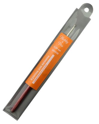 955250 Крючок для вязания с пластиковой ручкой, 2,5 мм, Hobby&Pro арт. АРС-1902-1-АРС0001041046