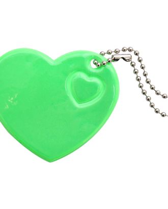 Светоотражающая подвеска 'Сердце', 6 см, упак./2 шт. (зеленый) арт. АРС-4721-1-АРС0001092625