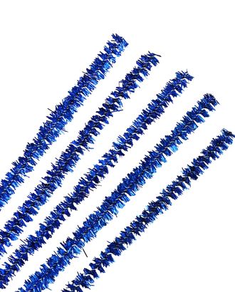 Синель-проволока люрекс, 6 мм*30см, 20шт/упак, Астра (A-086 синий) арт. АРС-6555-1-АРС0001121160