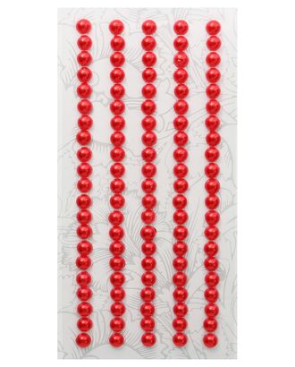 Декоративные наклейки 'Жемчуг', 5 мм, 'Астра' (Z1 красный) арт. АРС-8639-1-АРС0001154088