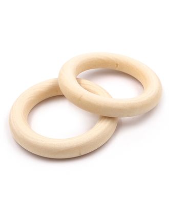 Бусины деревянные неокрашенные кольцо 60 мм, 2 шт арт. АРС-9231-1-АРС0001164222