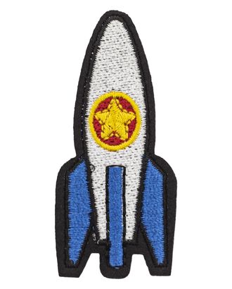 Термоаппликация 'Сине-серая ракета', 2.8*6.5см арт. АРС-26166-1-АРС0001223349