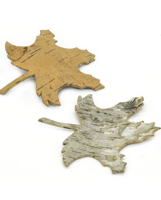 YW211 Декоративные элементы из коры дерева 'Кленовый лист', 8,5*10см, 6шт/уп (нат/дерево) арт. АРС-27606-1-АРС0001039175