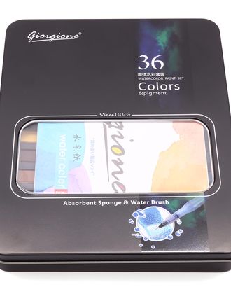 AR1410 Краски акварельные 36 цветов, с кистями арт. АРС-28851-1-АРС0001209745
