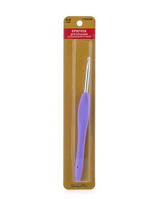 24R40X Крючок для вязания с резиновой ручкой, 4,0мм Hobby&Pro арт. АРС-29084-1-АРС0001196750