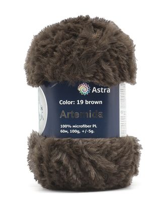 Пряжа Astra Premium 'Артемида' 100гр. 60м (100% микрофибра ПЛ) (19 шоколад) арт. АРС-33253-1-АРС0001234339