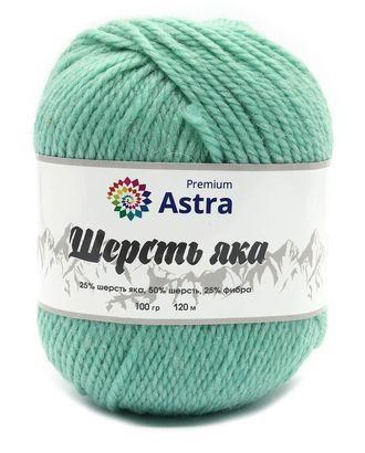 Пряжа Astra Premium 'Шерсть яка' (Yak wool) 100гр. 280м (25% шерсть яка, 50% шерсть, 25% фибра) (02 мятный) арт. АРС-33343-1-АРС0001239786