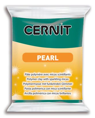 CE0860056 Пластика полимерная запекаемая 'Cernit PEARL' 56 гр (600 зеленый) арт. АРС-34323-1-АРС0001249553