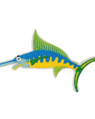 Термоаппликация 'Рыбка 'Марлин', желтый/голубой, 5.5*9.5см, Hobby&Pro арт. АРС-34576-1-АРС0001244728