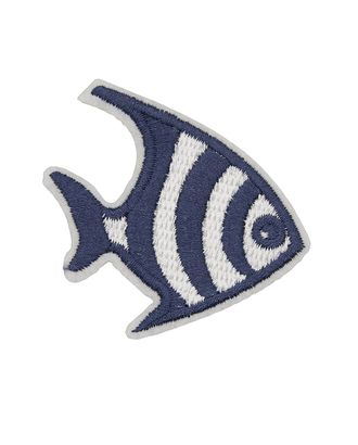 Термоаппликация 'Морская рыбка', белый/синий, 5*5.8см, Hobby&Pro арт. АРС-34578-1-АРС0001244730