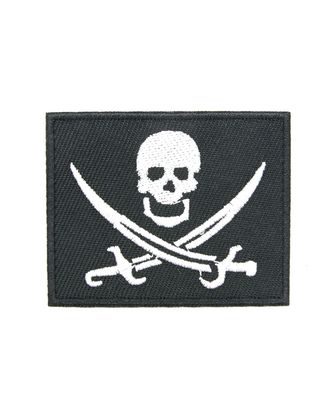 Термоаппликация 'Пиратский флаг с саблями', 5.8*4.7см, Hobby&Pro арт. АРС-34765-1-АРС0001237546