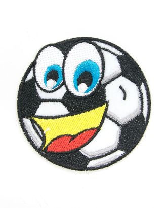 Термоаппликация 'Футбольный мяч с улыбкой', 5.7см, Hobby&Pro арт. АРС-34779-1-АРС0001237560