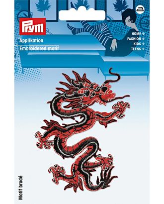 926178 Аппликация Азиатский дракон, красный/черный цв. Prym арт. АРС-37394-1-АРС0000811523