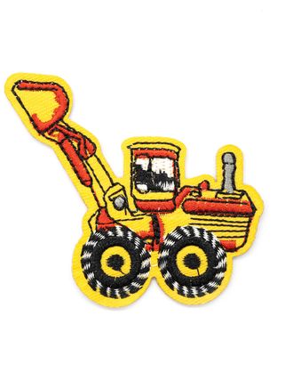Термоаппликация 'Трактор с ковшом', желтый/красный 7*6,5см, Hobby&Pro арт. АРС-39256-1-АРС0001255999