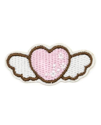 Термоаппликация 'Сердце с крыльями', розовое 4,3*2см, Hobby&Pro арт. АРС-39353-1-АРС0001255943