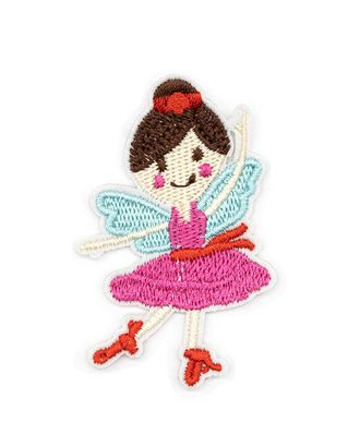 Термоаппликация 'Балерина с крыльями', ярко-розовая 4,4*7см, Hobby&Pro арт. АРС-39359-1-АРС0001255983
