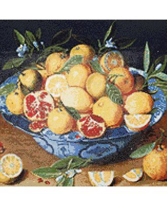 Cr 540112 Алмазная мозаика 'Натюрморт с лимонами, апельсинами и гранатами', 50*40, Cristyle арт. АРС-41932-1-АРС0001271581