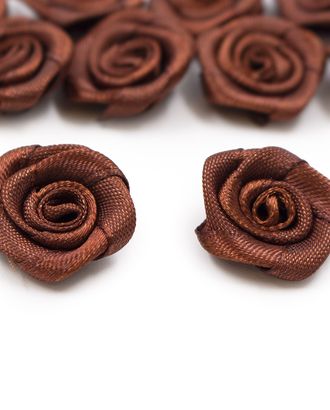 Цветы пришивные атласные 'Роза' 1,9 см (коричневый) арт. АРС-42223-1-АРС0001268041