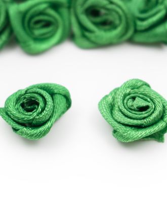 Цветы пришивные атласные 'Роза' 1,5 см (зеленый) арт. АРС-42236-1-АРС0001268063