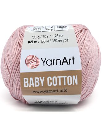 Пряжа YarnArt 'Baby Cotton' 50гр 165м (50% хлопок, 50% акрил) (413 розовый) арт. АРС-44032-1-АРС0001225056