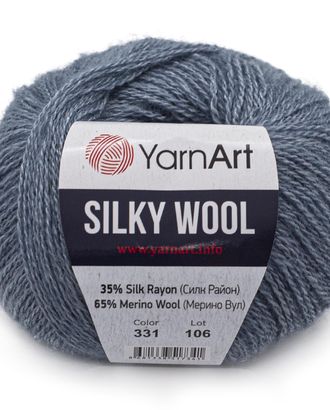 Пряжа YarnArt 'Silky Wool' 25гр 190м (35% шелковая вискоза, 65% шерсть мериноса) (331 джинсовый) арт. АРС-44150-1-АРС0001234250