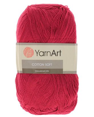 Пряжа YarnArt 'Cotton soft' 100гр 600м (55% хлопок, 45% акрил) (51 насыщенный красный) арт. АРС-45338-1-АРС0001018605