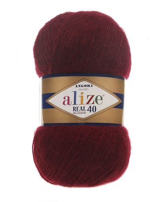 Пряжа ALIZE 'Angora real 40' 100 гр. 430м (40% шерсть, 60% акрил) (57 бордовый) арт. АРС-45895-1-АРС0001088234