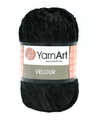 Пряжа YarnArt 'Velour' 100г 170м (100% микрополиэстер) (842 черный) арт. АРС-46368-1-АРС0001146500