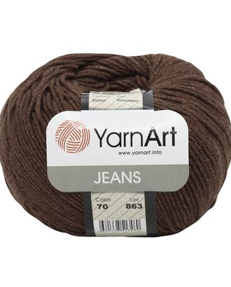 Пряжа YarnArt 'Jeans' 50гр 160м (55% хлопок, 45% полиакрил) (70 т-коричневый) арт. АРС-46452-1-АРС0001157734