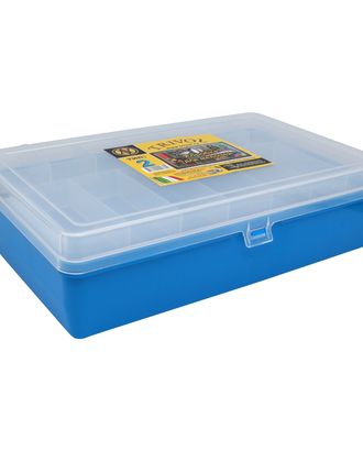 ТИП-2 Коробка, двухъярусная (со съёмной полочкой), 235*150*65 мм. (голубой) арт. АРС-46685-1-АРС0001184605