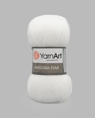 Пряжа YarnArt 'Angora Star' 100гр 500м (20% тонкая шерсть, 80% акрил) (501 белый) арт. АРС-47014-1-АРС0001213047