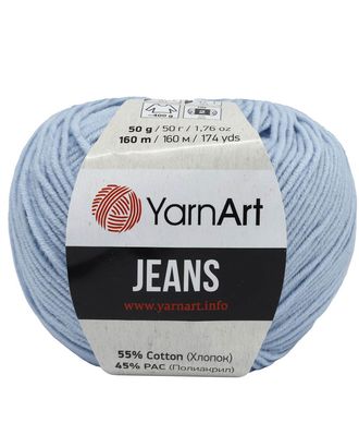 Пряжа YarnArt 'Jeans' 50гр 160м (55% хлопок, 45% полиакрил) (75 небесно-голубой) арт. АРС-47329-1-АРС0001226281