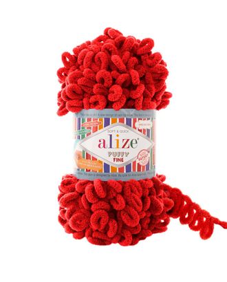 Пряжа Alize 'Puffy Fine' 100г 14м (100% микрополиэстер) (56 красный) арт. АРС-47424-1-АРС0001226899