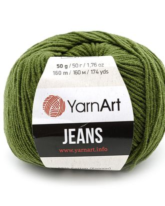 Пряжа YarnArt 'Jeans' 50гр 160м (55% хлопок, 45% полиакрил) (82 темно-оливковый) арт. АРС-47696-1-АРС0001233625