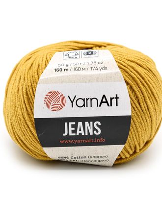 Пряжа YarnArt 'Jeans' 50гр 160м (55% хлопок, 45% полиакрил) (84 горчичный) арт. АРС-47697-1-АРС0001233626