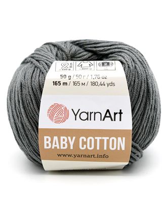 Пряжа YarnArt 'Baby Cotton' 50гр 165м (50% хлопок, 50% акрил) (454 фиолетово-серый) арт. АРС-47742-1-АРС0001233706