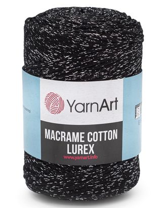 Пряжа YarnArt 'Macrame cotton Lurex' 250гр 205м (75% хлопок, 13% полиэстер, 12% металлик) (723 черное серебро) арт. АРС-47845-1-АРС0001234181