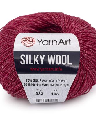 Пряжа YarnArt 'Silky Wool' 25гр 190м (35% шелковая вискоза, 65% шерсть мериноса) (333 темно-красный) арт. АРС-47881-1-АРС0001234252