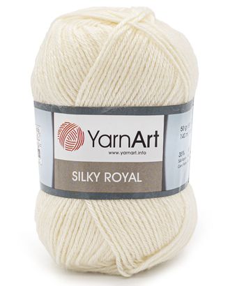 Пряжа YarnArt 'Silky Royal' 50гр 140м (35% шелковая вискоза, 65% шерсть мериноса) (430 молочный) арт. АРС-47887-1-АРС0001234259