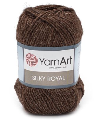 Пряжа YarnArt 'Silky Royal' 50гр 140м (35% шелковая вискоза, 65% шерсть мериноса) (436 шоколад) арт. АРС-47890-1-АРС0001234263