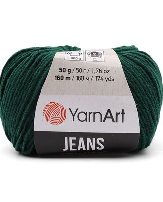 Пряжа YarnArt 'Jeans' 50гр 160м (55% хлопок, 45% полиакрил) (92 темно-зеленый) арт. АРС-49257-1-АРС0001270032