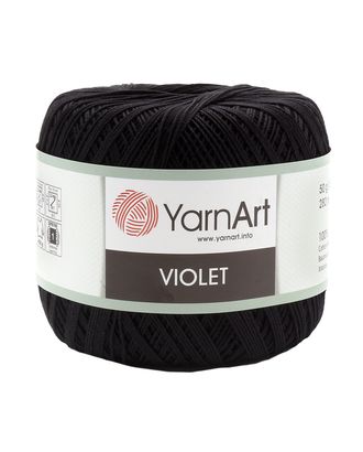 Пряжа YarnArt 'Violet' 50гр 282м (100% мерсеризованный хлопок) (999 черный) арт. АРС-49935-1-АРС0000808013