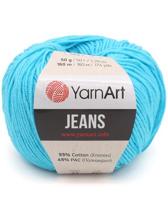 Пряжа YarnArt 'Jeans' 50гр 160м (55% хлопок, 45% полиакрил) (33 бирюза) арт. АРС-49940-1-АРС0000808360