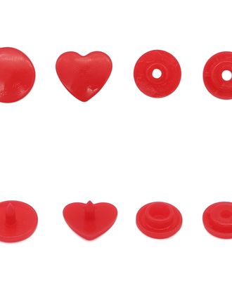 Кнопка трикотажная фигурная 'Сердце' 12,5/10мм пластик (уп.~1000шт) NEW STAR (162 красный) арт. АРС-51435-1-АРС0001278494