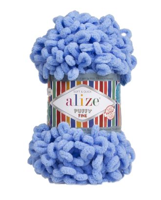 Пряжа Alize 'Puffy Fine' 100г 14м (100% микрополиэстер) (112 голубой) арт. АРС-51466-1-АРС0001176621