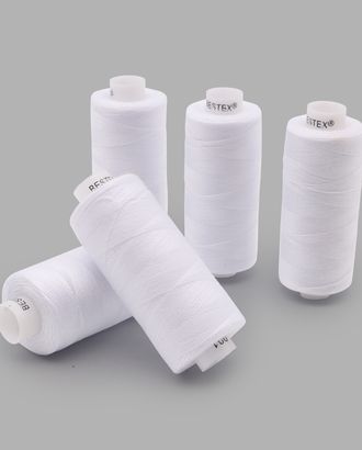 Набор швейных ниток 40/2 'Белый', намотка 365 м (400 ярд), 5 шт/упак, Bestex арт. АРС-52155-1-АРС0001278115